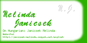 melinda janicsek business card